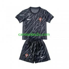 Camisolas de futebol Portugal Guarda Redes Criança Equipamento Alternativa Euro 2024 Manga Curta